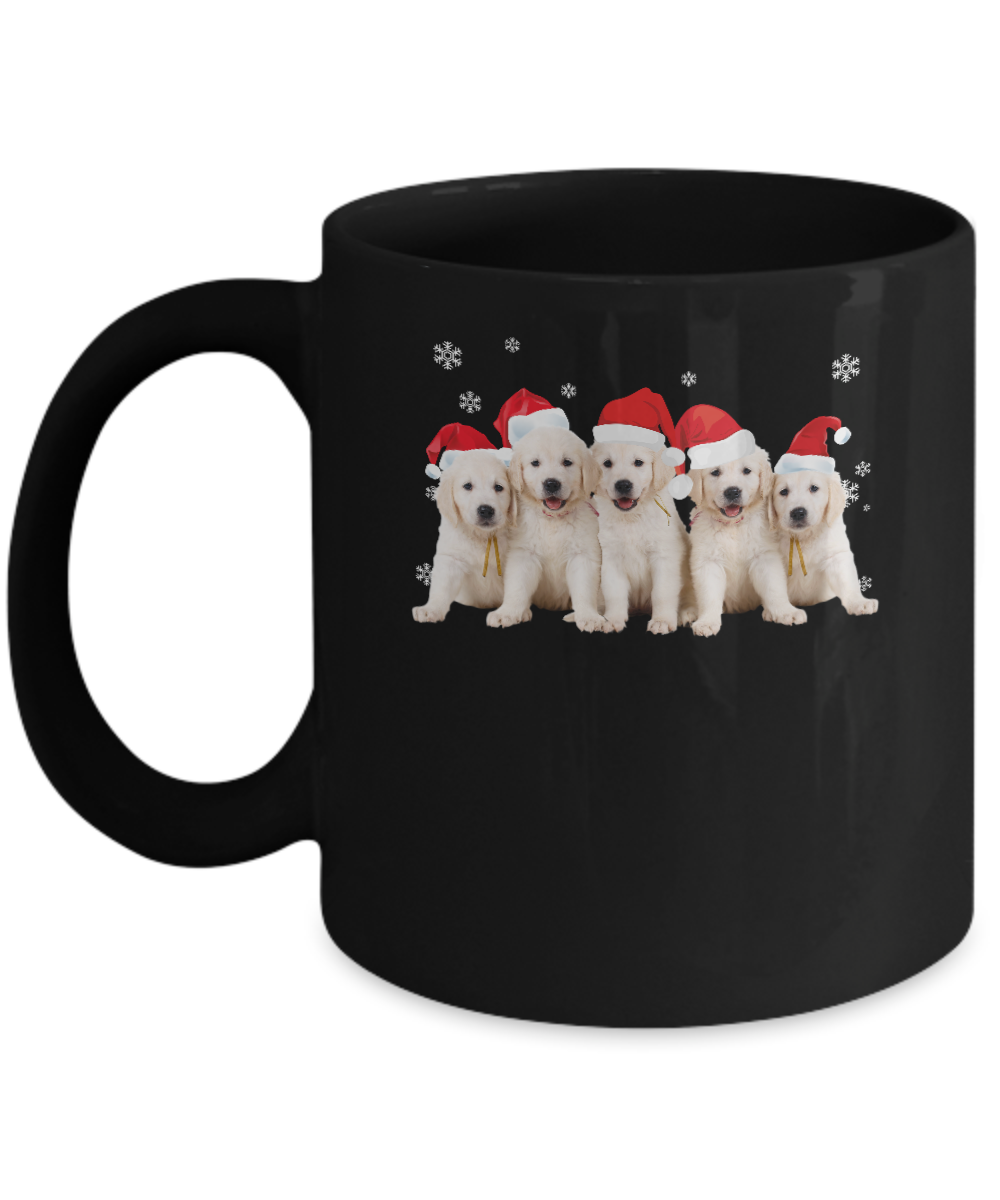 Funny Golden Retriever Puppies Christmas Dog Gift Mug