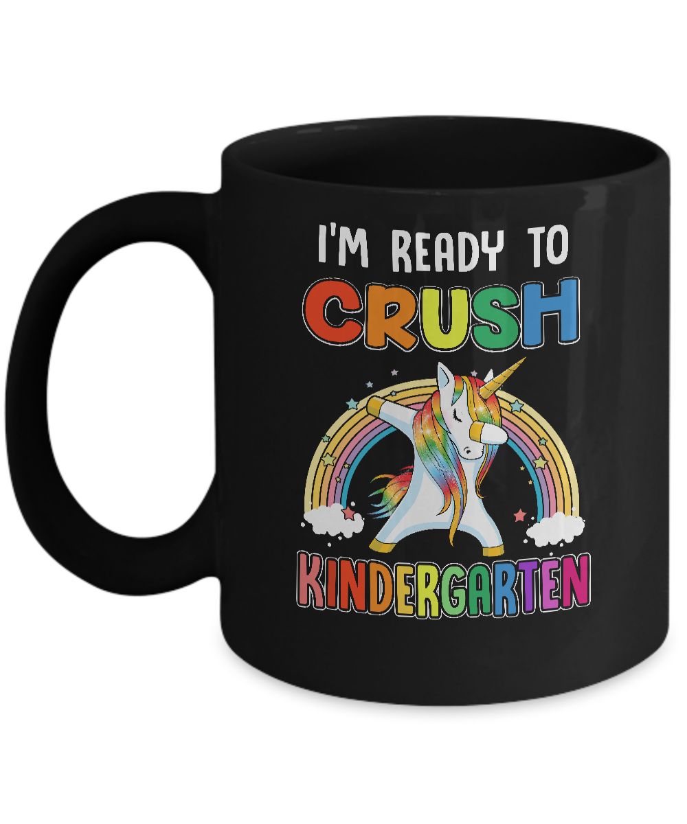 I'm Ready To Crush Kindergarte Unicorn Back To School Mug-Coffee Mug-11oz Mug-Black