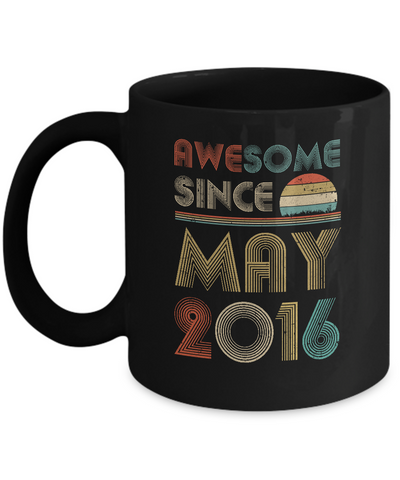 Awesome Since May 2016 Vintage 5th Birthday Gifts Youth Mug-Coffee Mug-11oz Mug-Black