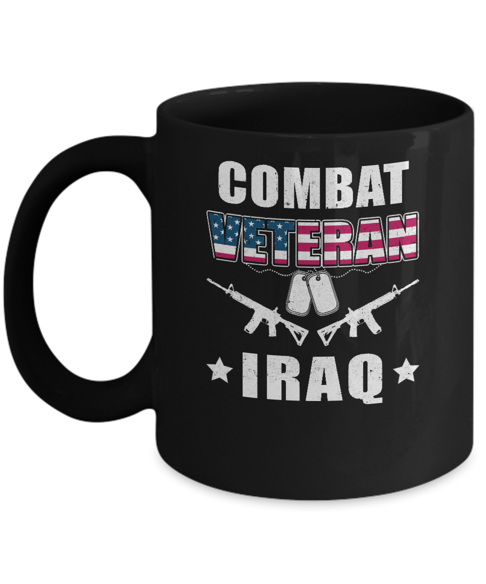 Combat Veteran Iraq Mug-Coffee Mug-11oz Mug-Black
