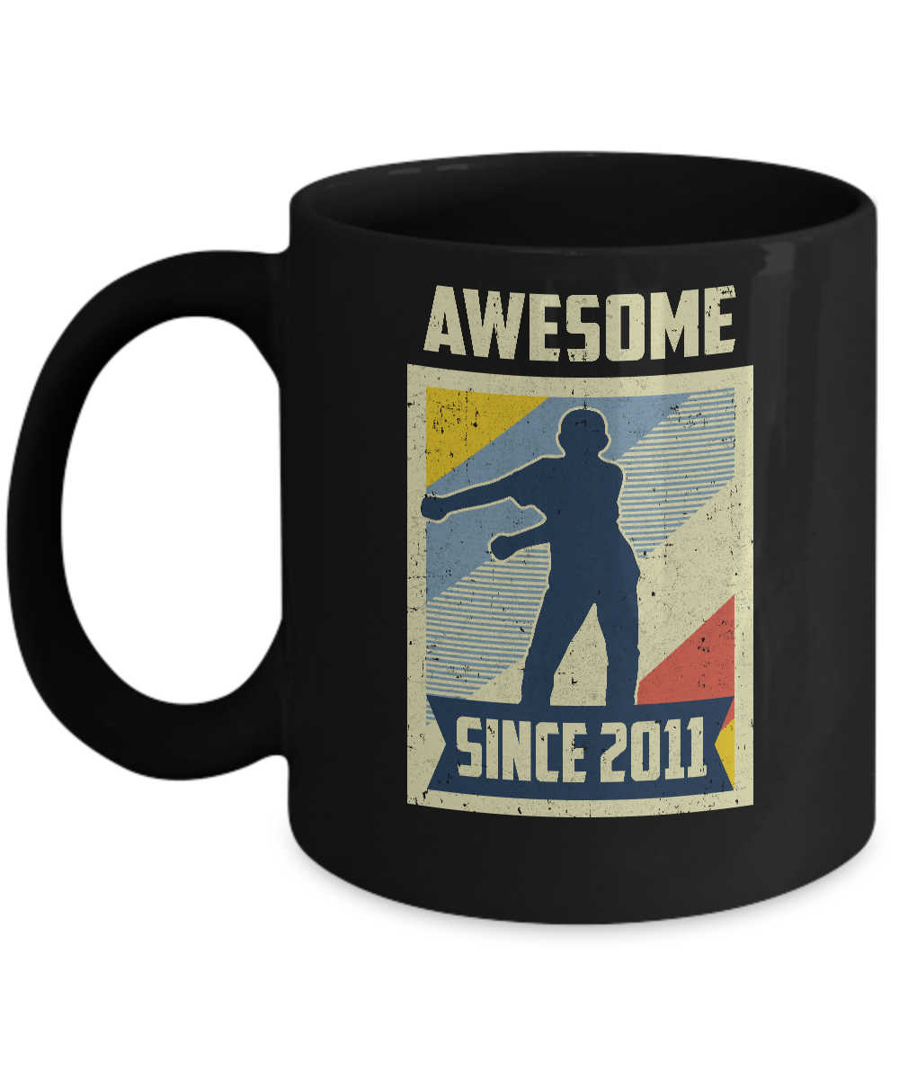Vintage Floss 10th 2011 Birthday Gift for 10 Years Old Youth Mug-Coffee Mug-11oz Mug-Black