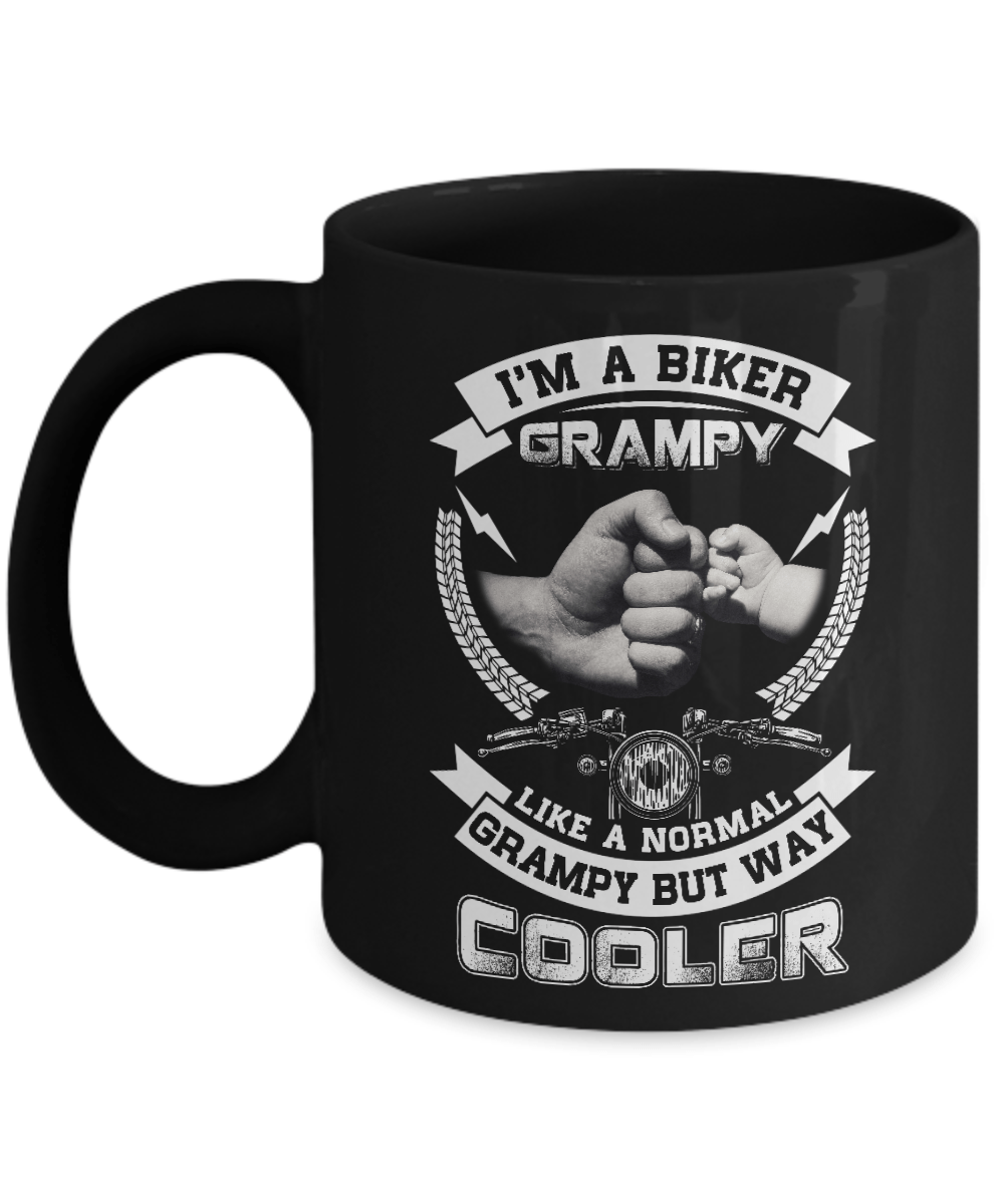 I'm A Biker Grampy Like A Normal Grampy But Way Cooler Mug-Coffee Mug-11oz Mug-Black