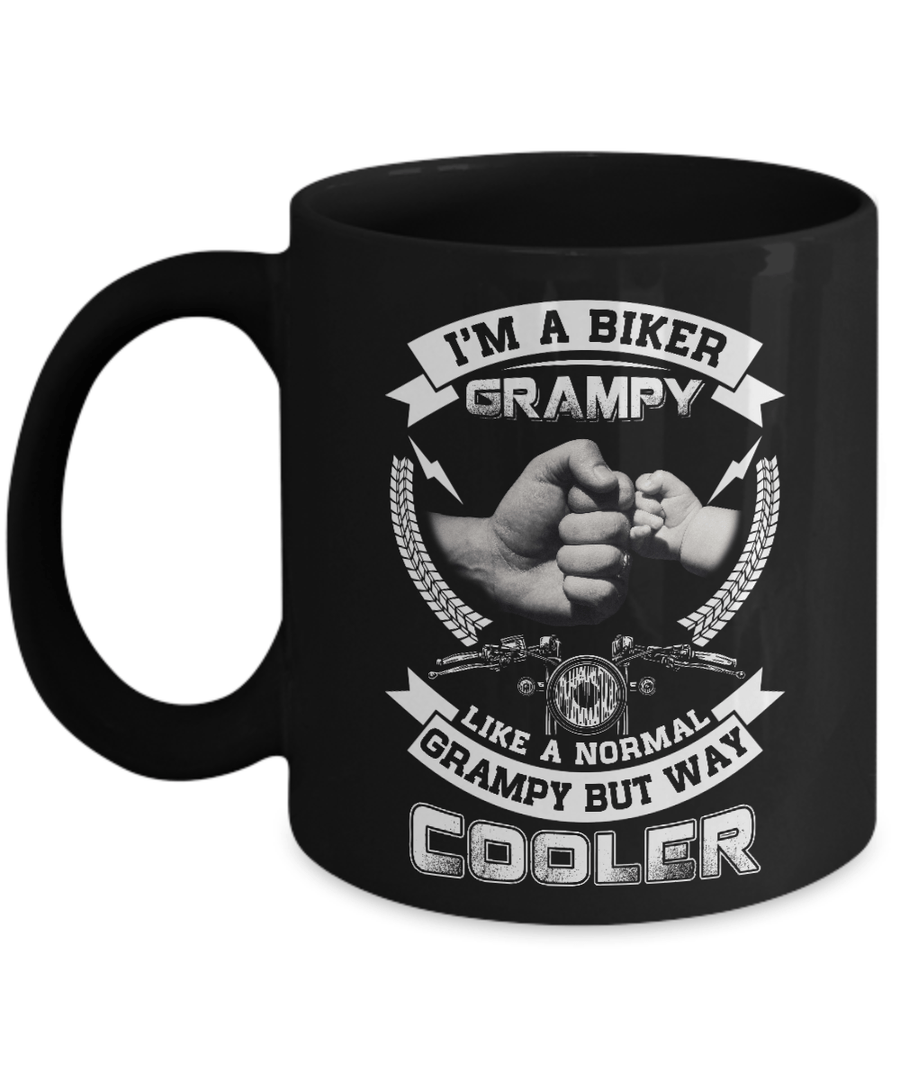 I'm A Biker Grampy Like A Normal Grampy But Way Cooler Mug-Coffee Mug-11oz Mug-Black