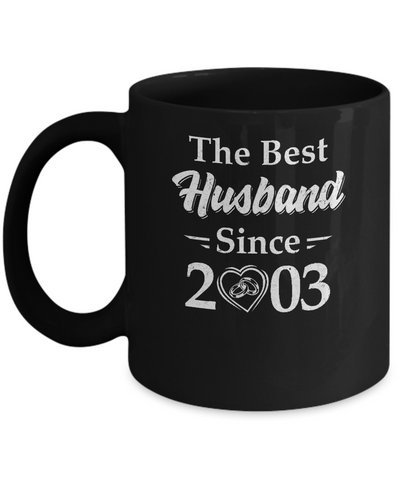 18th Married Together Anniversary Since 2003 Husband Wife Mug-Coffee Mug-11oz Mug-Black