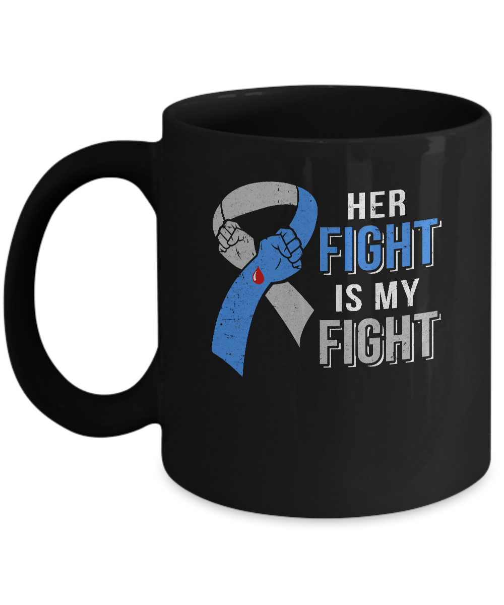 Her Fight Is My Fight Diabetes Awareness Mug-Coffee Mug-11oz Mug-Black