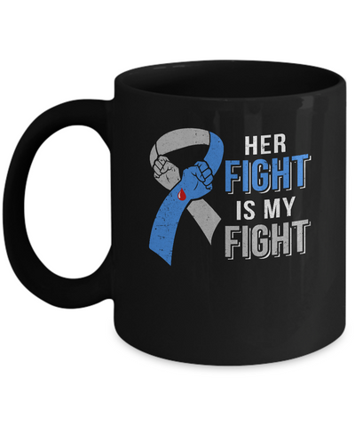 Her Fight Is My Fight Diabetes Awareness Mug-Coffee Mug-11oz Mug-Black