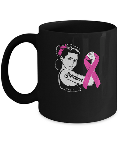 We Can Cure It Breast Cancer Pink Awareness Survivor Mug-Coffee Mug-11oz Mug-Black