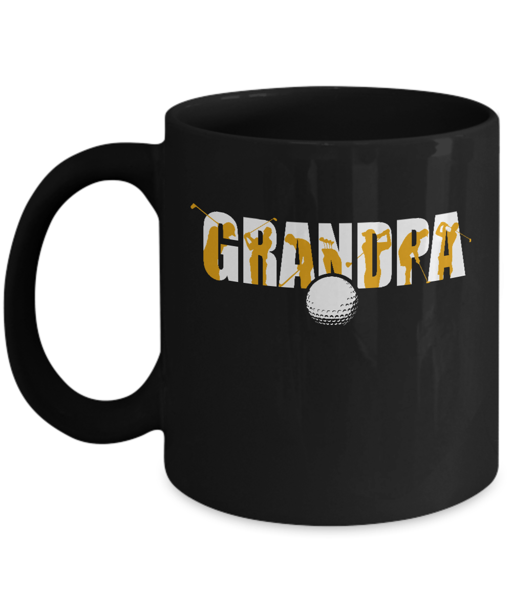 Golf Grandpa Father's Day Mug-Coffee Mug-11oz Mug-Black