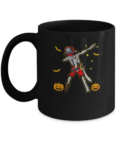 Dabbing Skeleton Pirate For Kids Boys Halloween Gift Dab Mug-Coffee Mug-11oz Mug-Black
