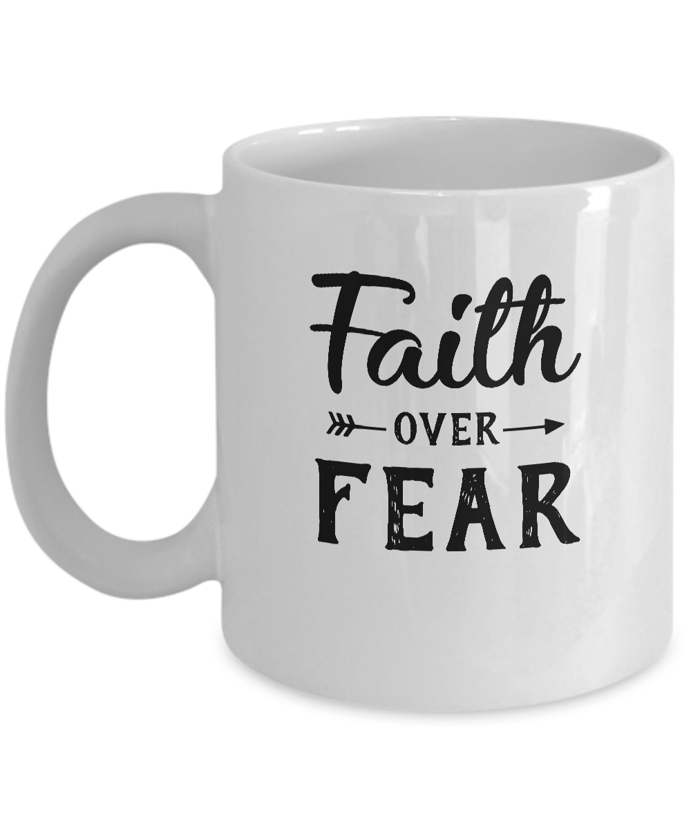 Faith Over Fear Christian Gift Mug