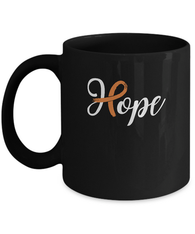 Multiple Sclerosis Leukemia Awareness Orange Ribbon Hope Mug-Coffee Mug-11oz Mug-Black