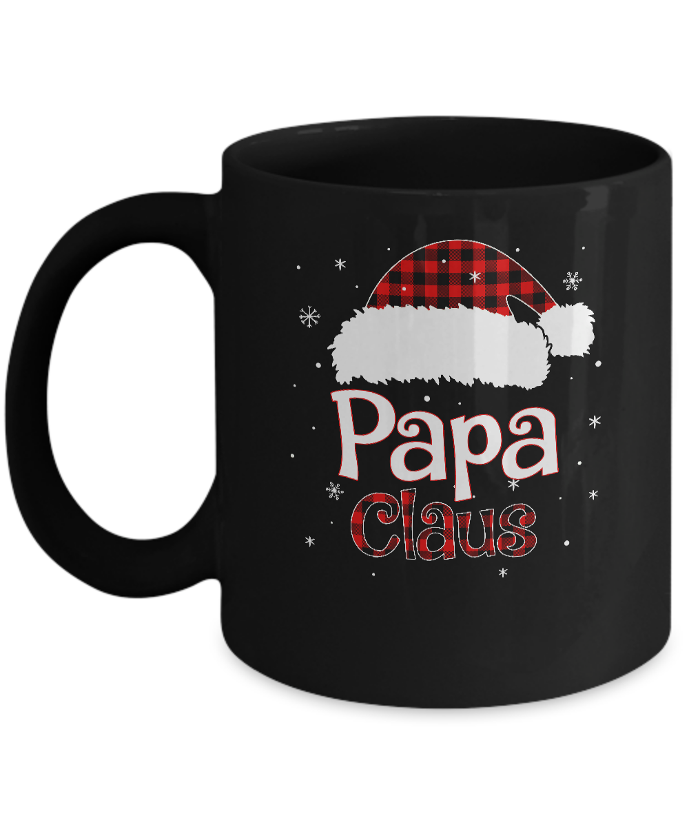 Santa Papa Claus Red Plaid Family Pajamas Christmas Gift Mug