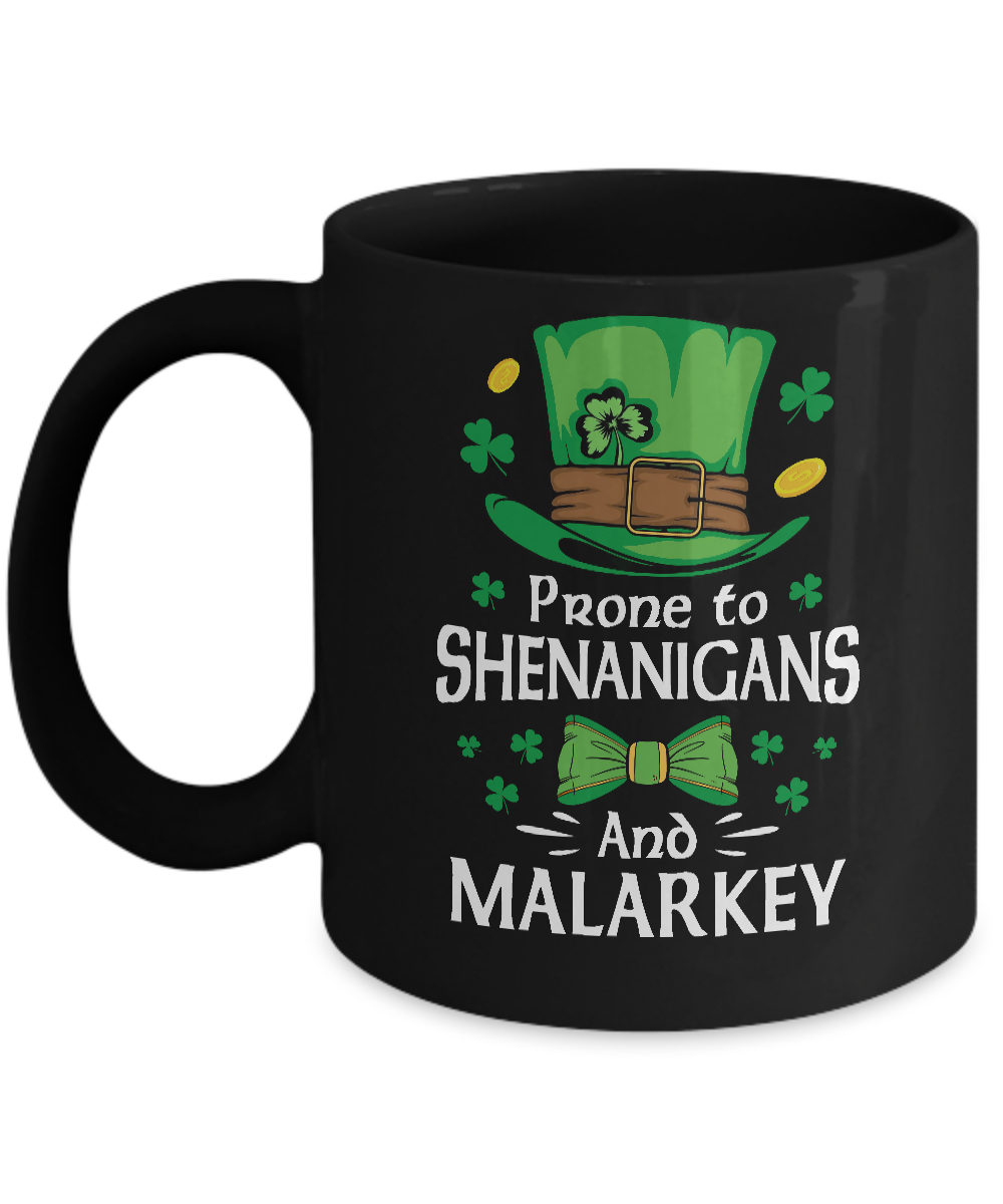 St Patricks Day Funny Shenanigans And Melarkey Irish Mug-Coffee Mug-11oz Mug-Black