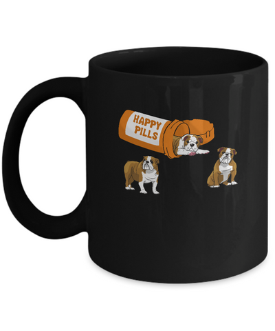 Bulldogs Happy Pills Mug-Coffee Mug-11oz Mug-Black