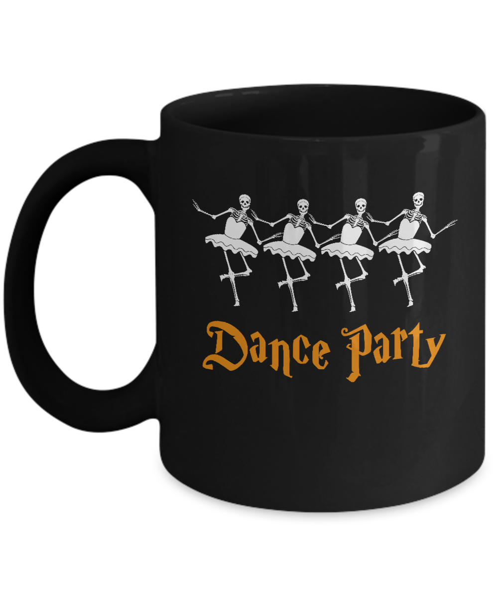 Ballet Skeleton Dance Party Happy Halloween Mug