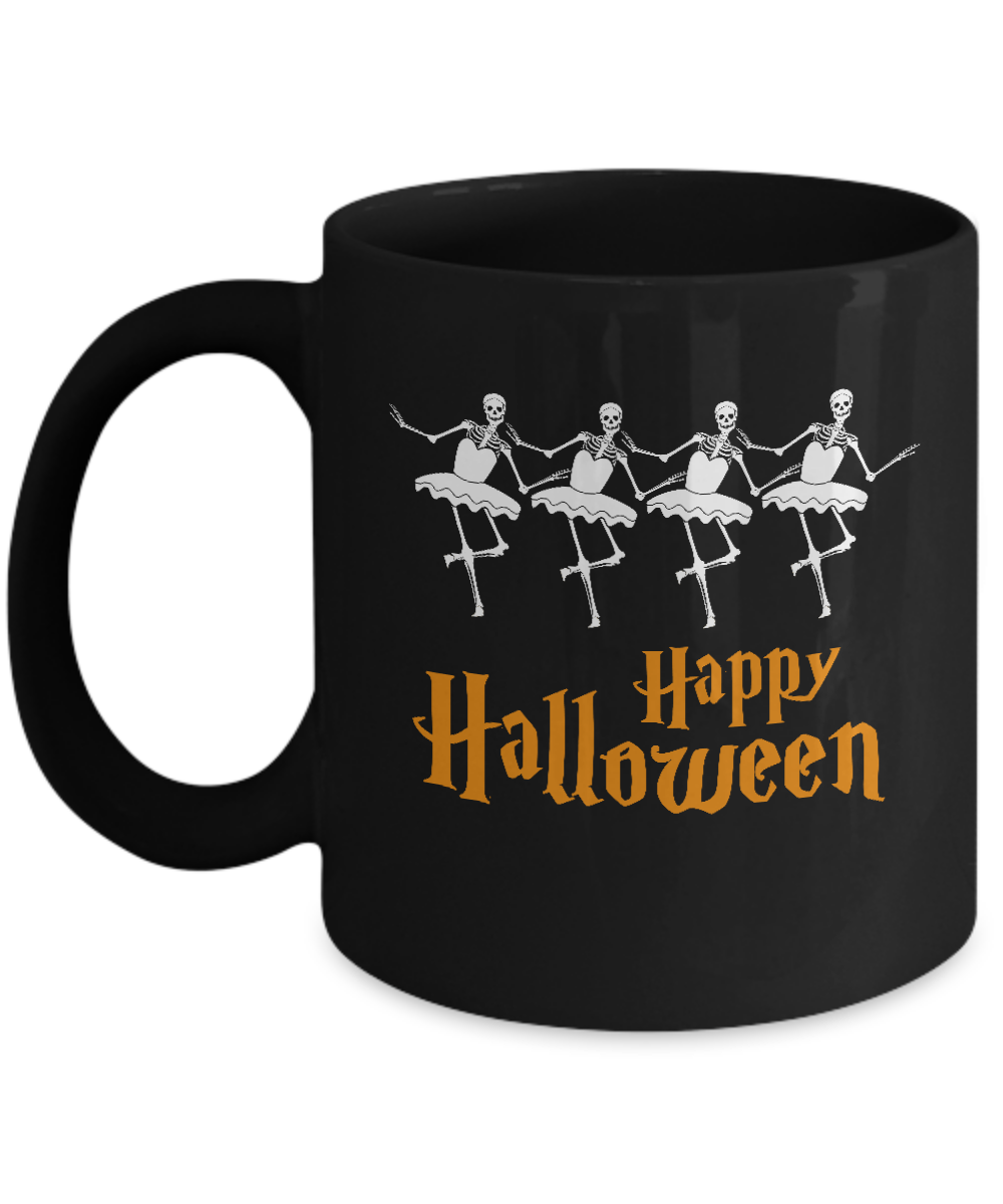 Ballet Skeleton Happy Halloween Mug