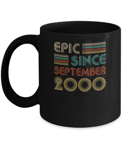 Epic Since September 2000 Vintage 21th Birthday Gifts Mug-Coffee Mug-11oz Mug-Black