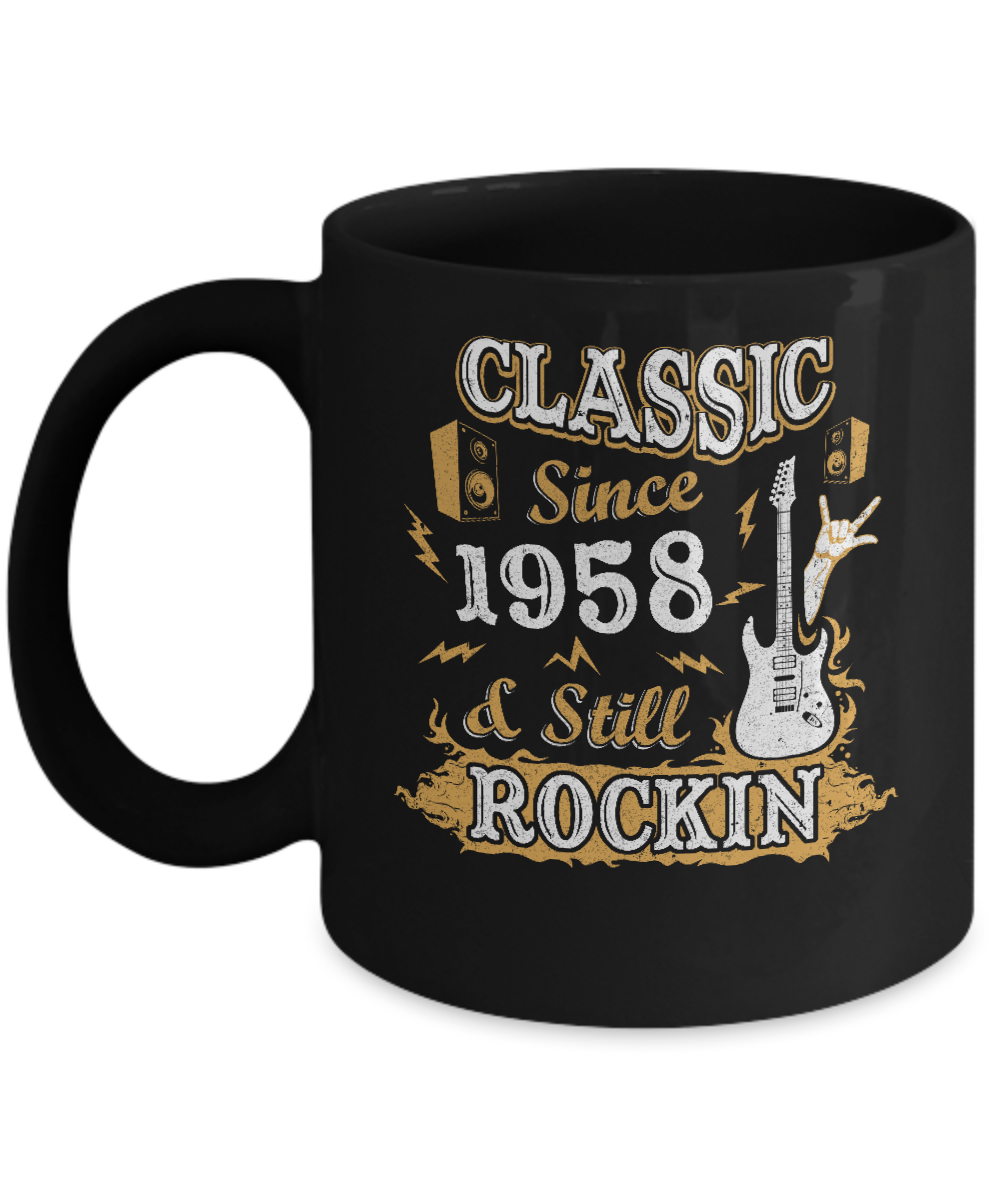 Vintage Classic Since 1958 With Rockin 64th Birthday Mug
