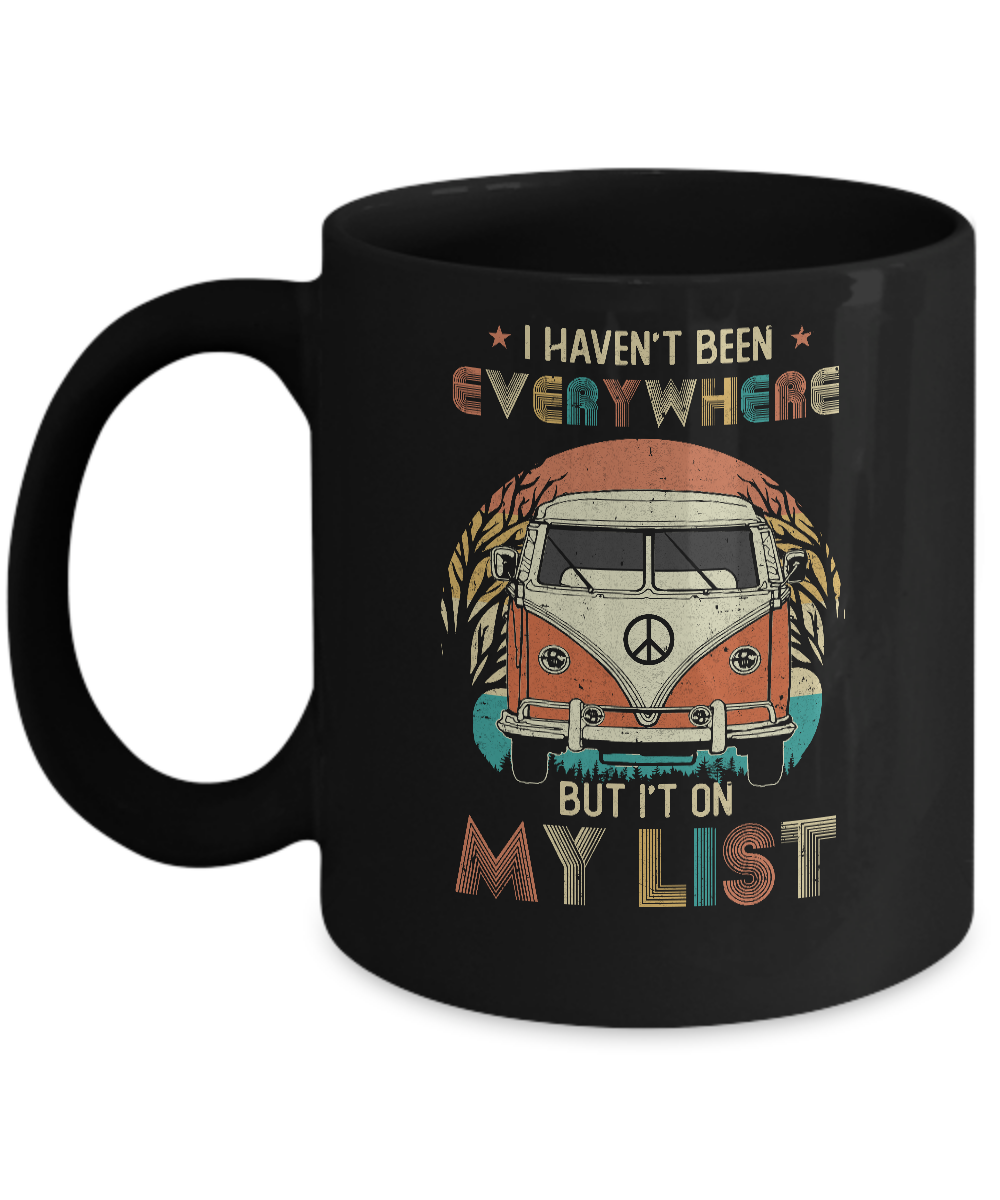 I Haven't Been Everywhere But It's On My List Travel Mug-Coffee Mug-11oz Mug-Black
