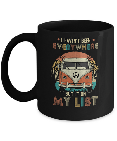 I Haven't Been Everywhere But It's On My List Travel Mug-Coffee Mug-11oz Mug-Black