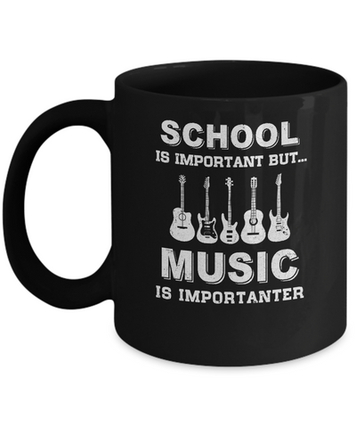 School Important Bass Guitar Player Is Importanter Gift Mug-Coffee Mug-11oz Mug-Black