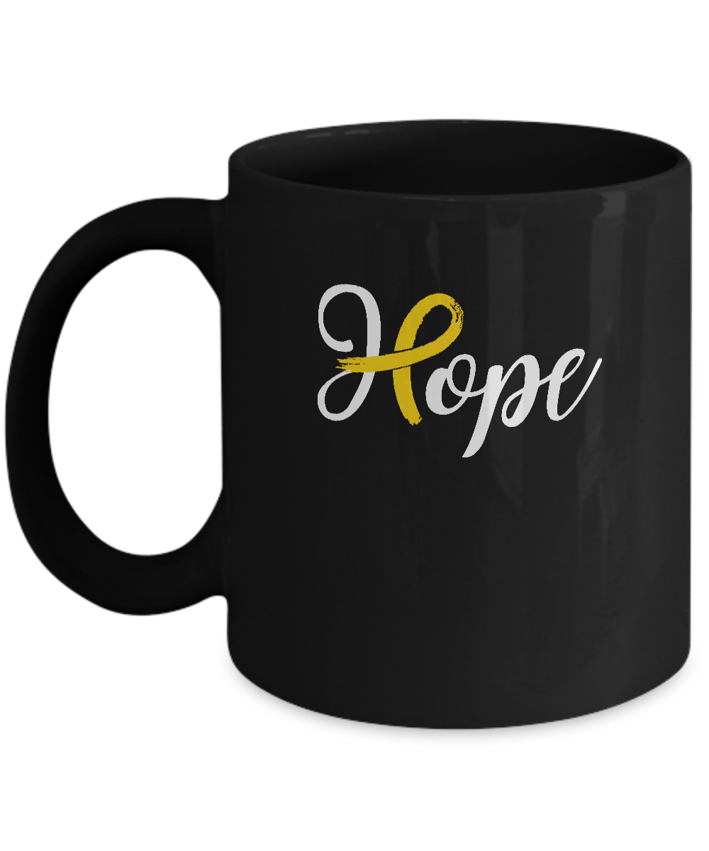 Childhood Cancer Awareness Gold Ribbon Hope Mug