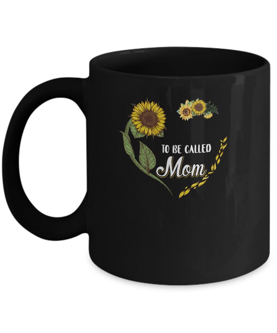 Blessed To Be Called Mom Sunflower Mothers Day Gift Mug-Coffee Mug-11oz Mug-Black