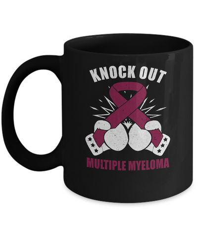 Boxing knock out Multiple Myeloma Awareness Support Mug-Coffee Mug-11oz Mug-Black
