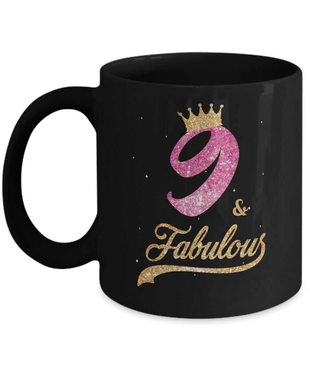 9Th And Fabulous Nine Birthday Mug