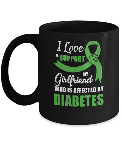 Lymphoma Awareness Support Green Girlfriend Boyfriend Mug-Coffee Mug-11oz Mug-Black