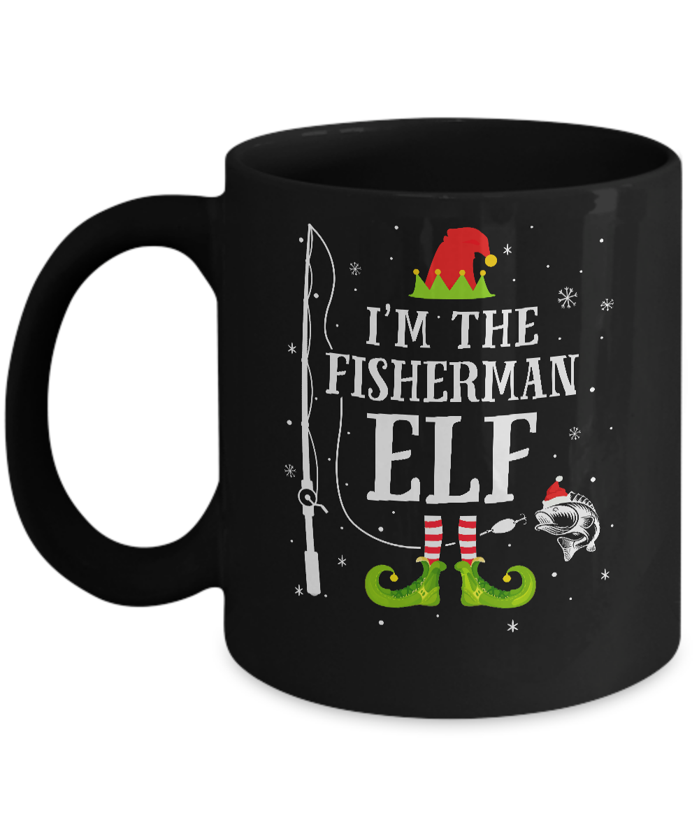 I'm The Fisherman Elf Matching Funny Fishing Christmas Xmas Mug