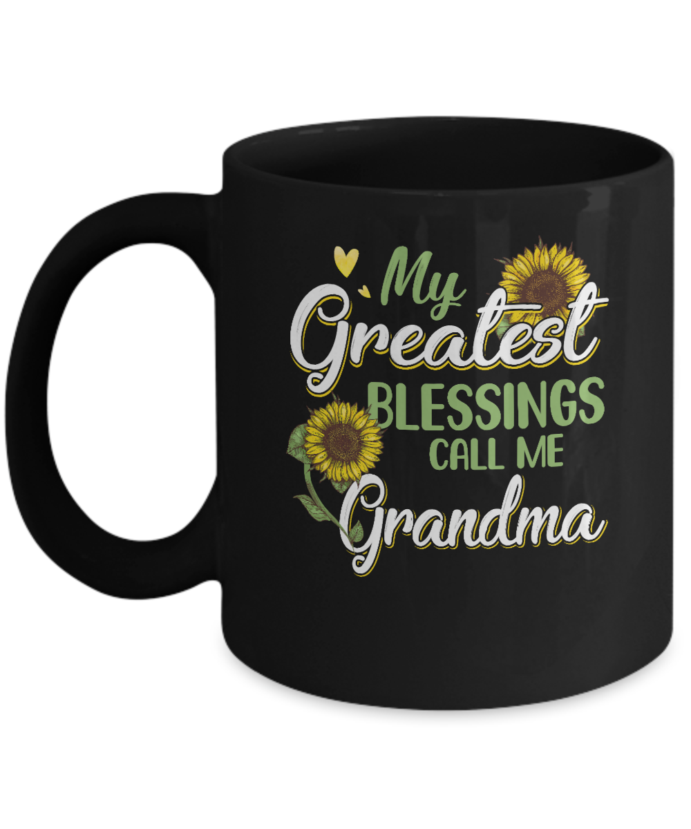 My Greatest Blessings Call Me Grandma Sunflower Gifts Mug