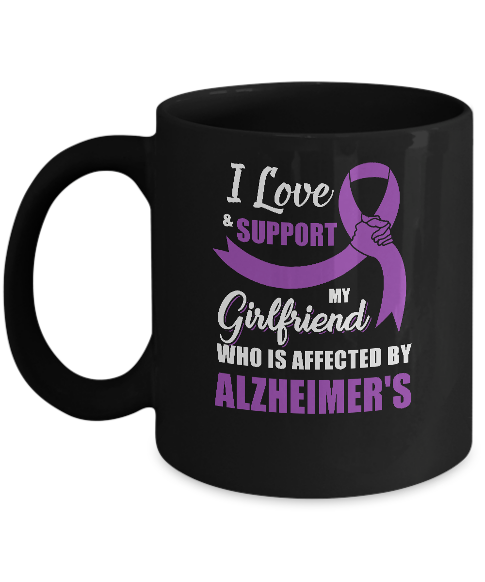 Alzheimer's Awareness Support Purple Girlfriend Boyfriend Mug