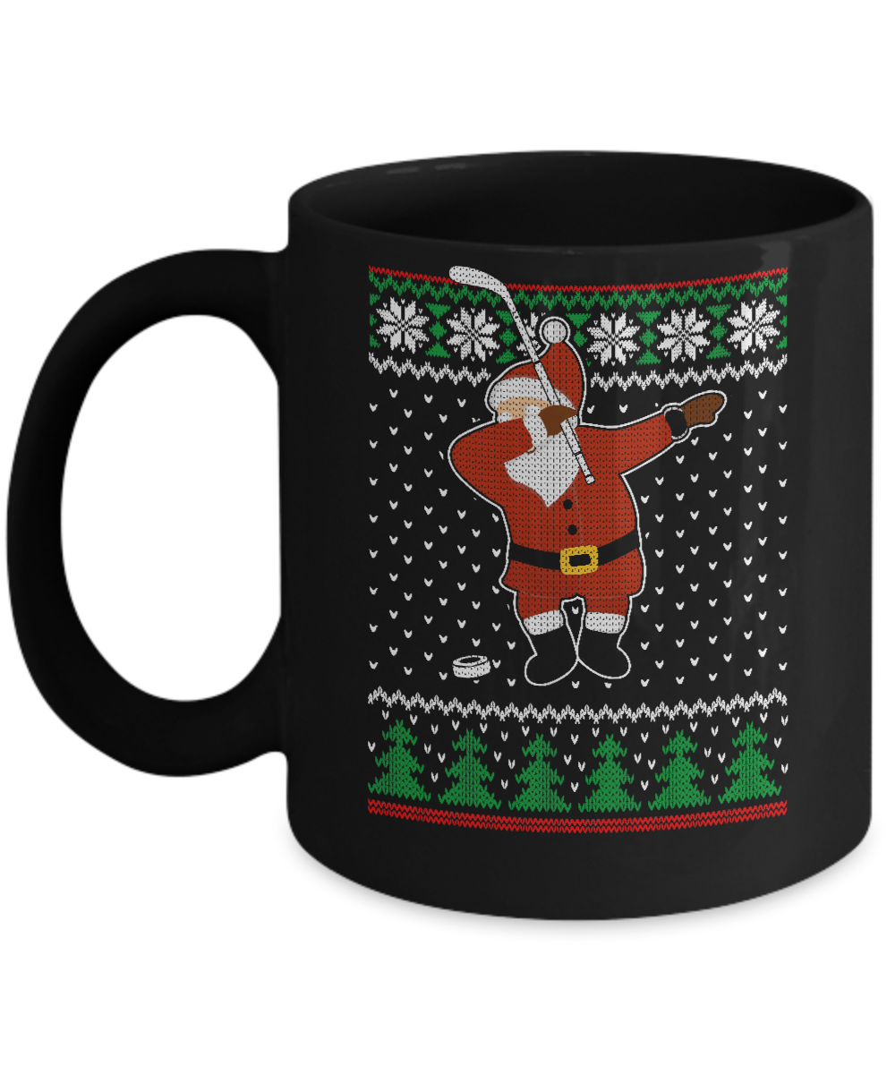 Dabbing Santa Hockey Ugly Sweater Christmas Mug
