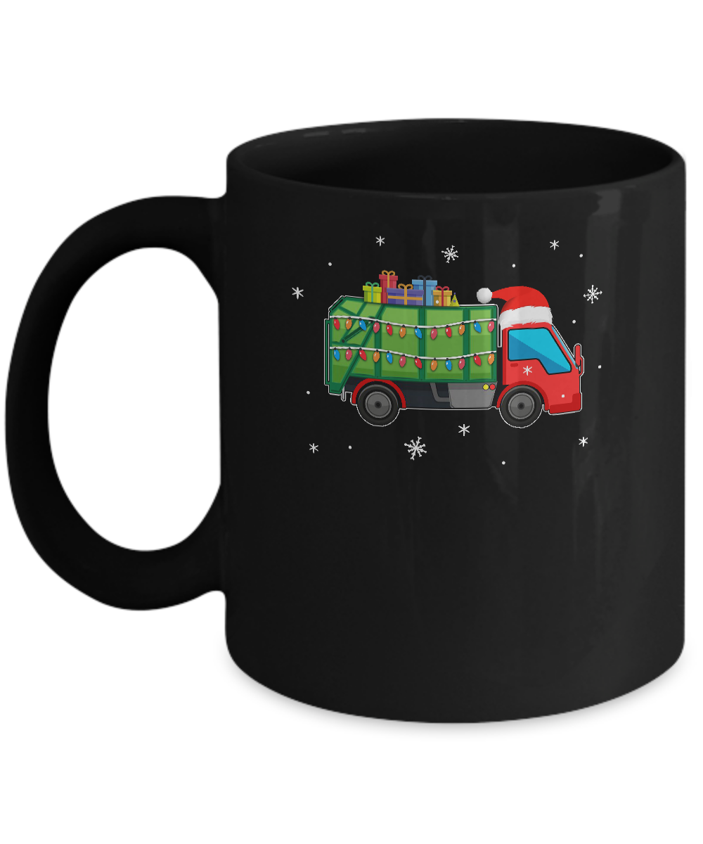 Garbage Truck Santa Hat Christmas Gifts Mug