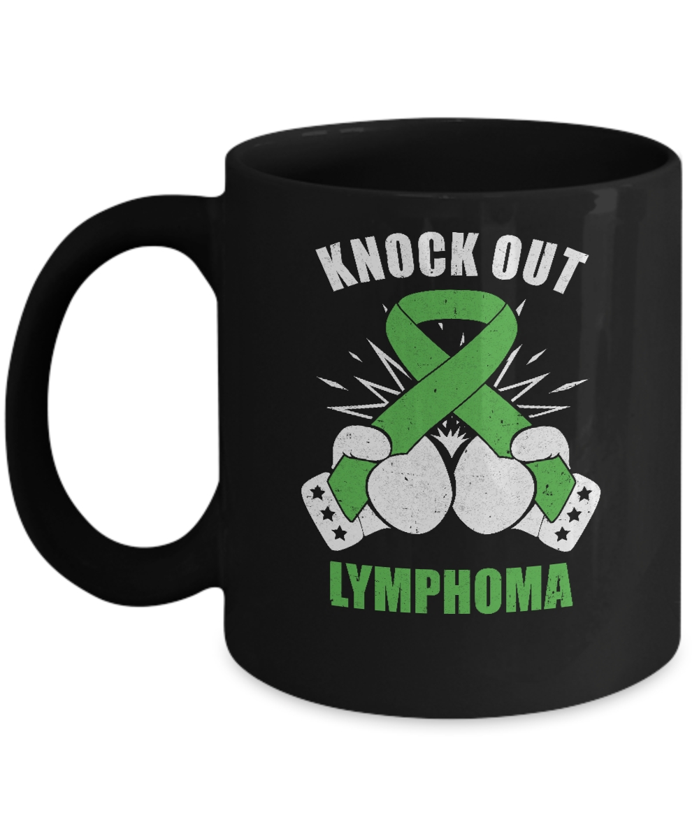 Boxing knock out Lymphoma Awareness Support Mug