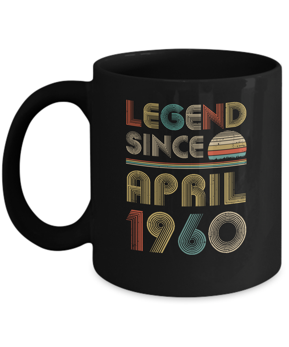 Legend Since April 1960 Vintage 61th Birthday Gifts Mug-Coffee Mug-11oz Mug-Black