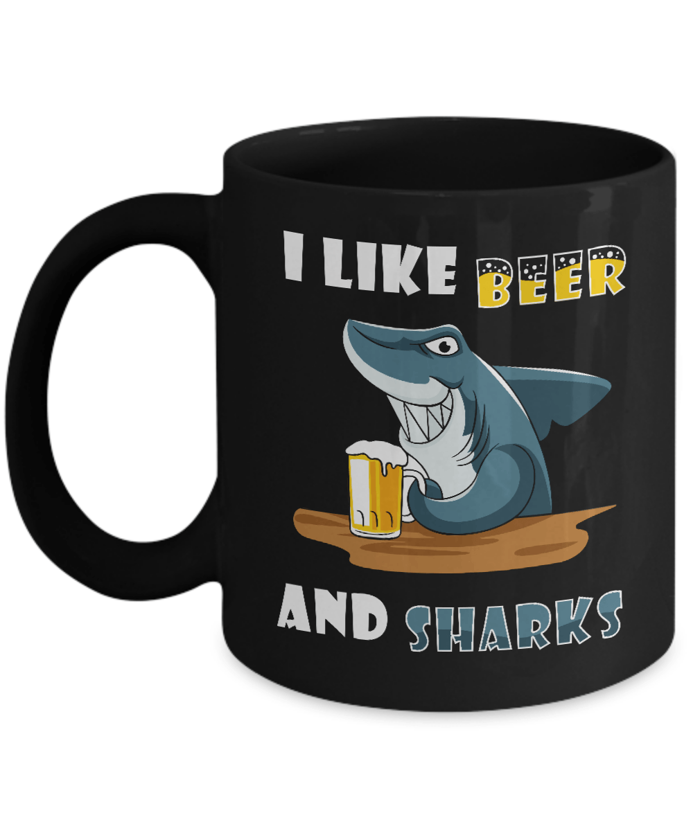 I Like Beer And Sharks Mug
