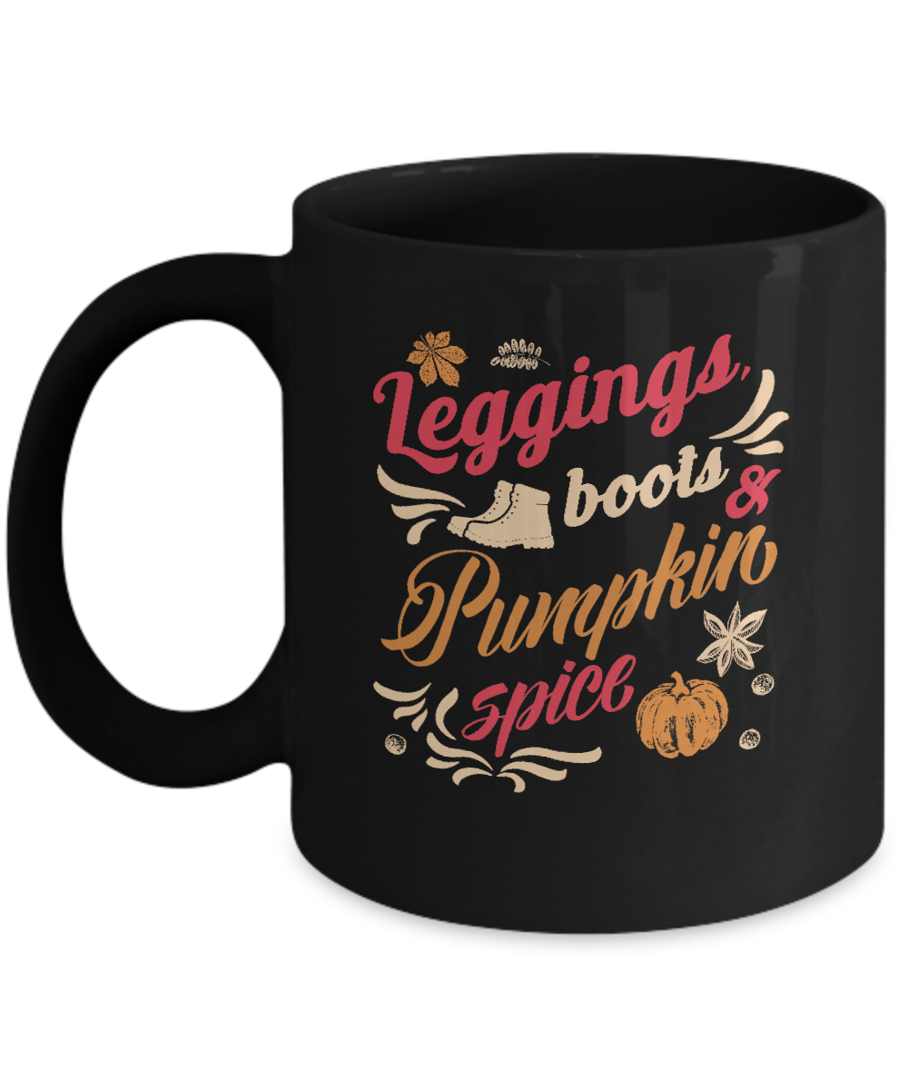 Leggings Boots Pumkin Spice Mug