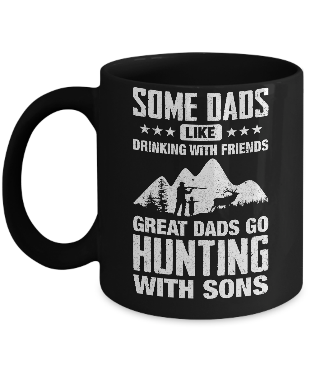 Great Dad Go Hunting With Sons Father Day Gift Mug-Coffee Mug-11oz Mug-Black