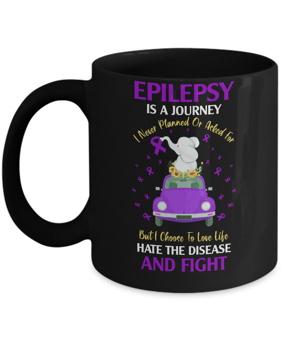 Epilepsy Awareness Is A Journey Mug-Coffee Mug-11oz Mug-Black