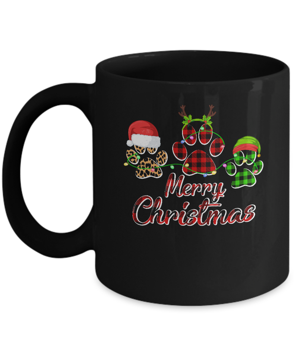 Paw Dogs Merry Christmas Dog Lovers Red Buffalo Mug