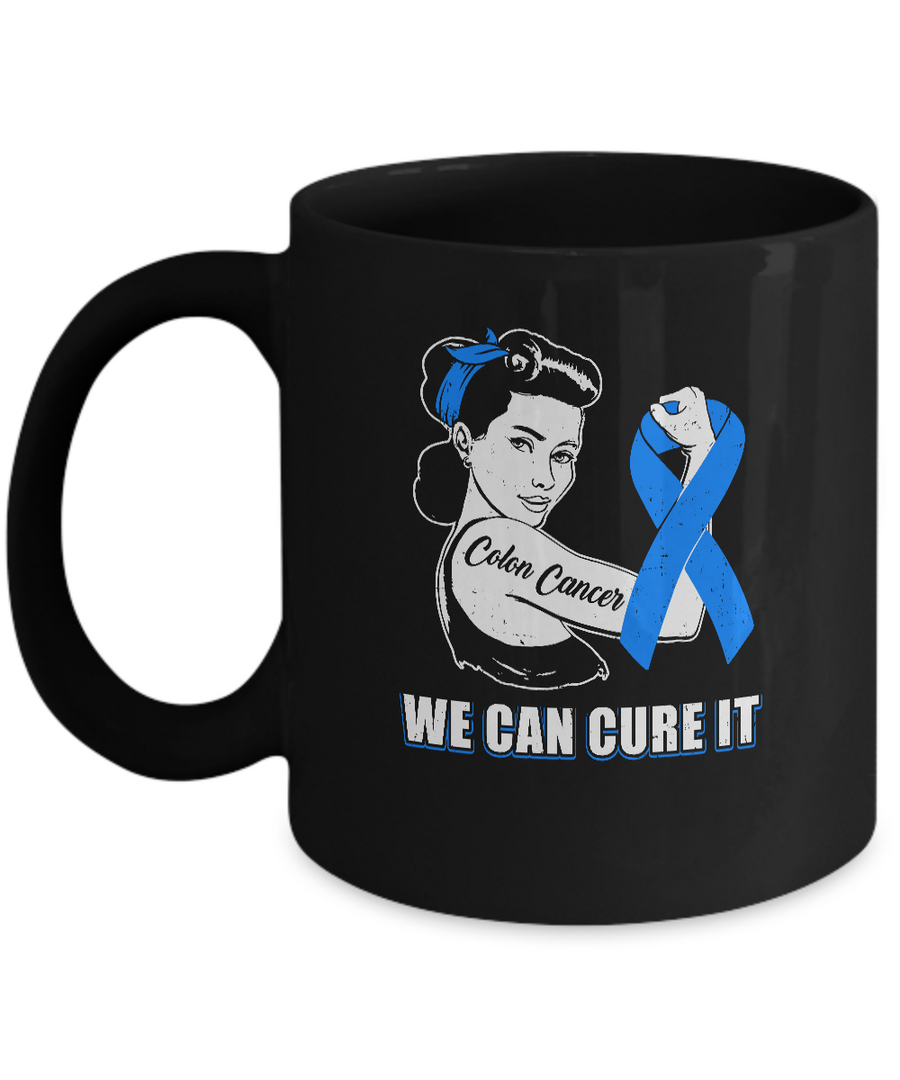 Colon Cancer Awareness Survivor We Can Cure It Mug-Coffee Mug-11oz Mug-Black
