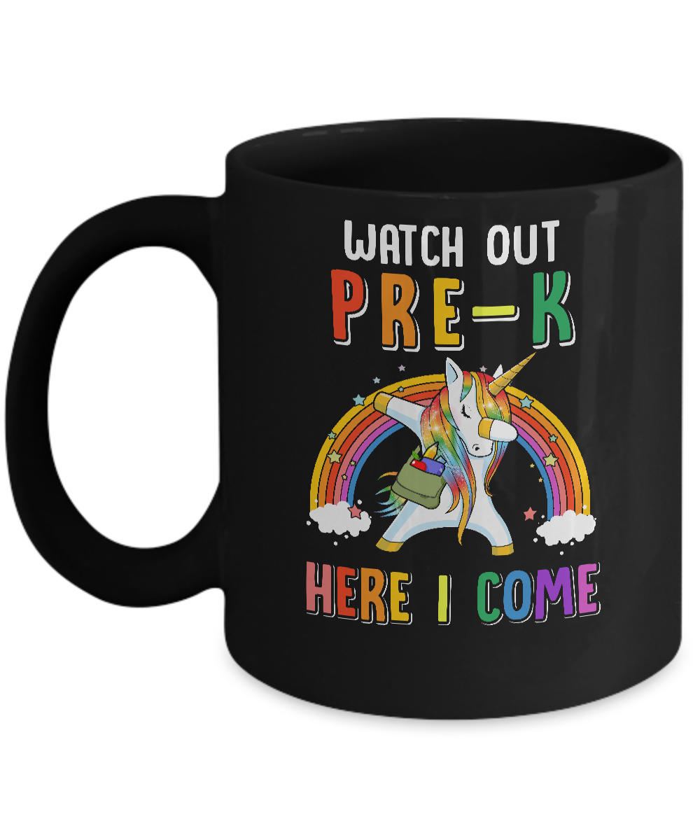 Pre-K Here I Come Unicorn Back To School Mug