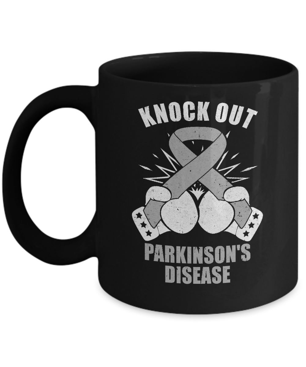 Boxing knock out Parkinson's Disease Awareness Support Mug-Coffee Mug-11oz Mug-Black