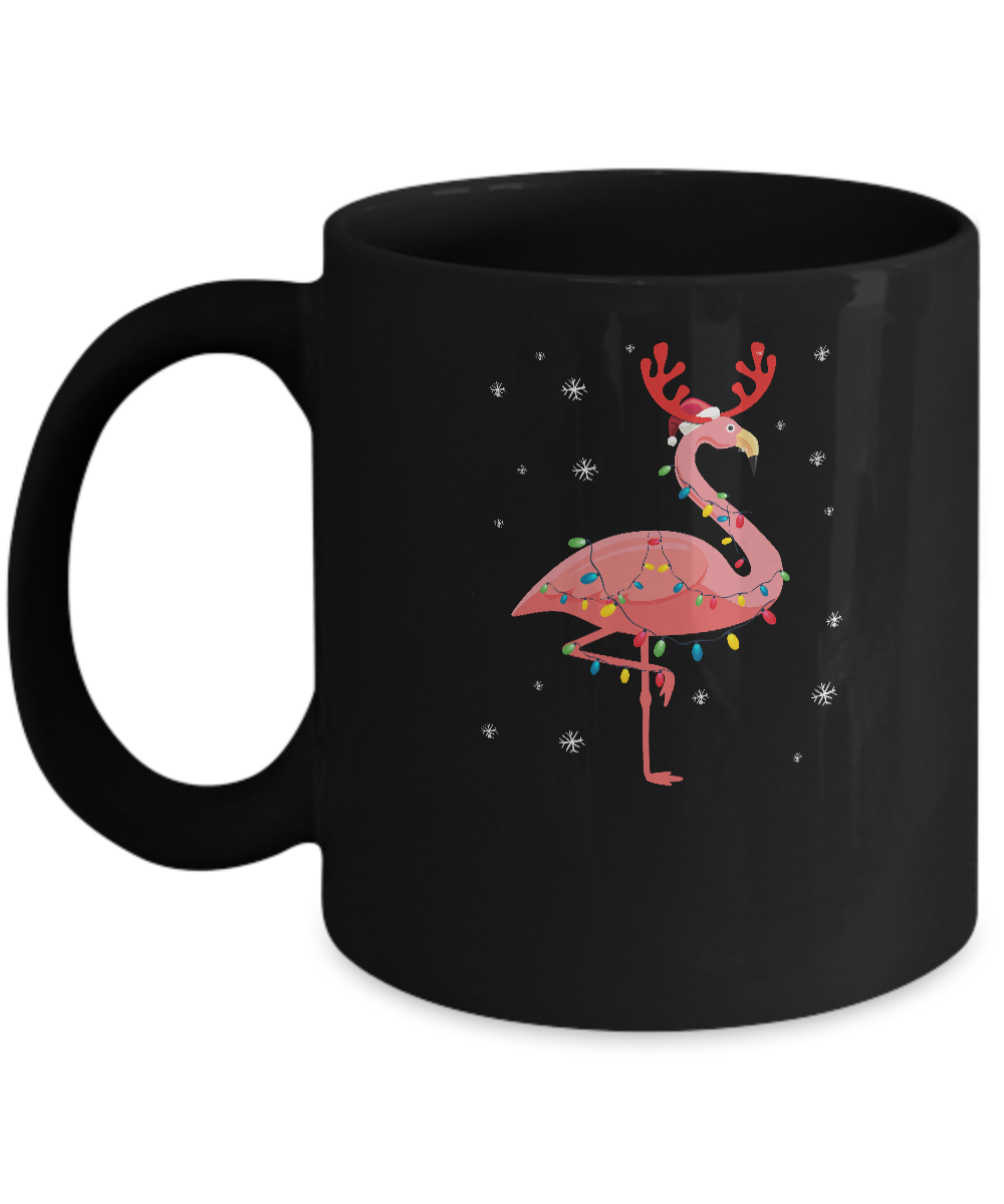 Santa Hat Flamingo Reindeer Christmas Gifts Mug