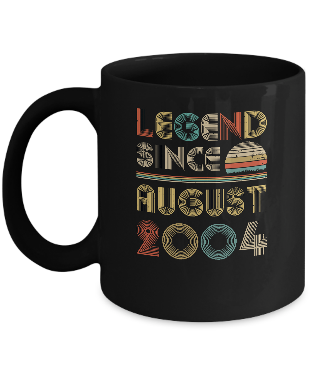 Legend Since August 2004 Vintage 18th Birthday Gifts Mug