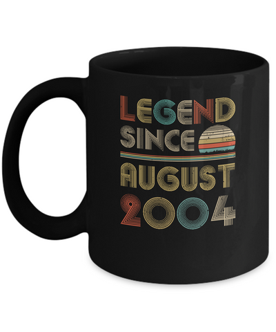 Legend Since August 2004 Vintage 17th Birthday Gifts Mug-Coffee Mug-11oz Mug-Black