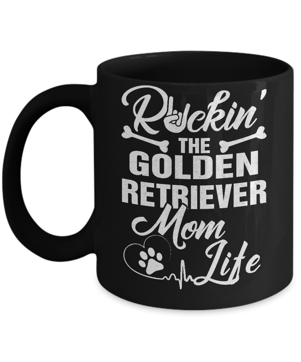 Rockin The Golden Retriever Mom Life Mug
