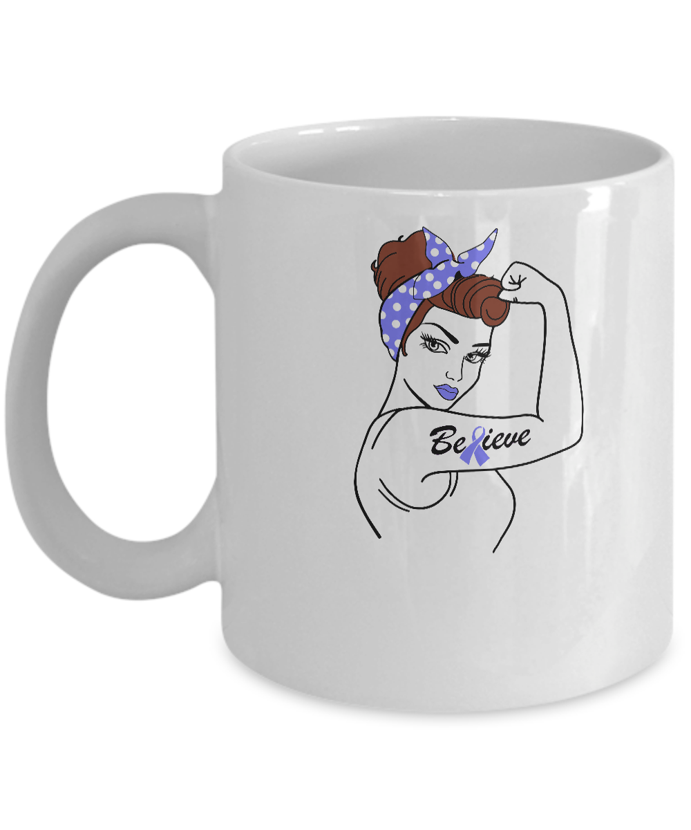 Support Stomach Cancer Awareness Warrior Believe Mug